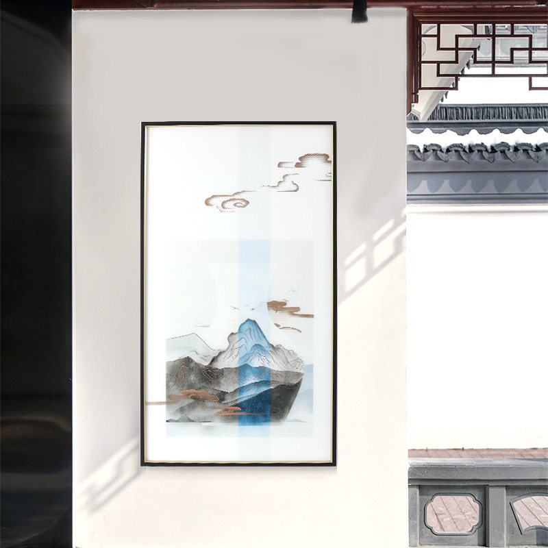 天画家居天下画仓新中式玄关画铂金画 清如许2 上海展爆款