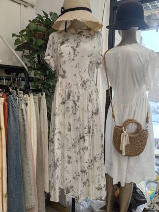 YC24X-L5806夏季2024新款时尚品质舒适莱赛尔纤维高级连衣裙女装