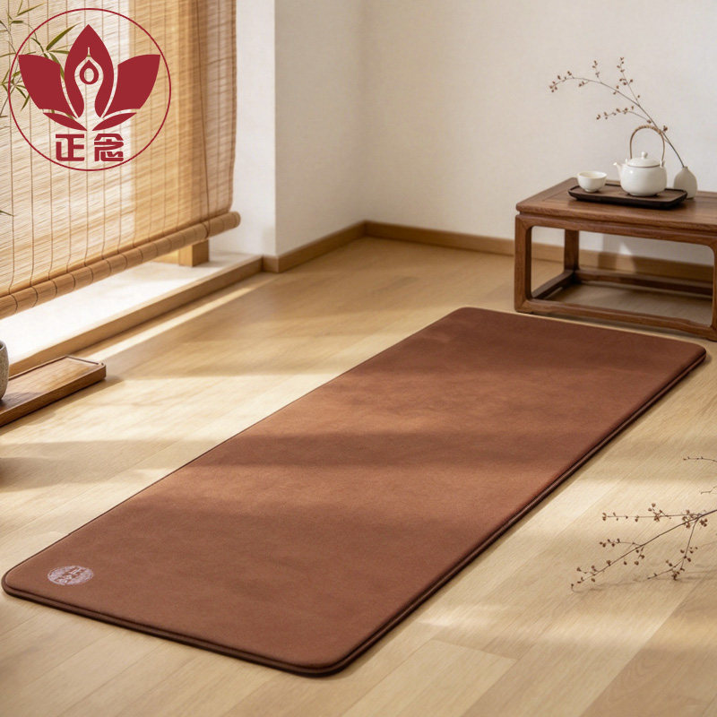 正念绒超顺滑拜垫高回弹加宽加厚瑜伽垫舒适耐用家用四季垫蒲团