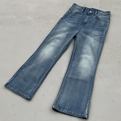 OXYCODONE冰蓝水洗牛仔裤