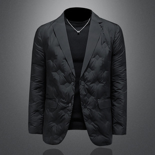 1943s男装官方唯品会正品牌七号仓库保暖羽绒服西装领休闲外套