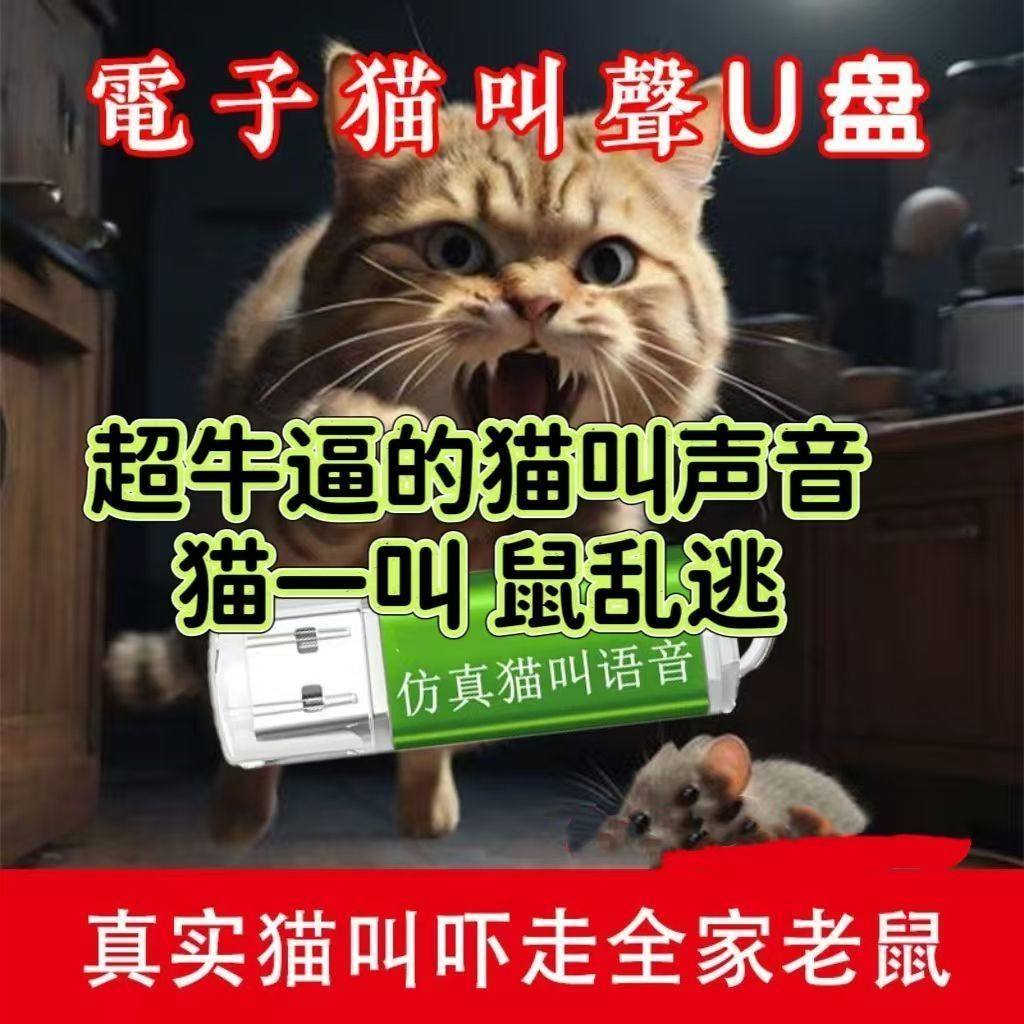 猫叫声驱赶老鼠声音吓老鼠用播放设备专用U盘驱鼠神器仿真真猫叫