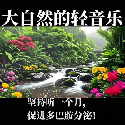 大自然纯音乐白噪音减压疗愈流水声滴水声鸟鸣声乐助眠音乐u盘mp3