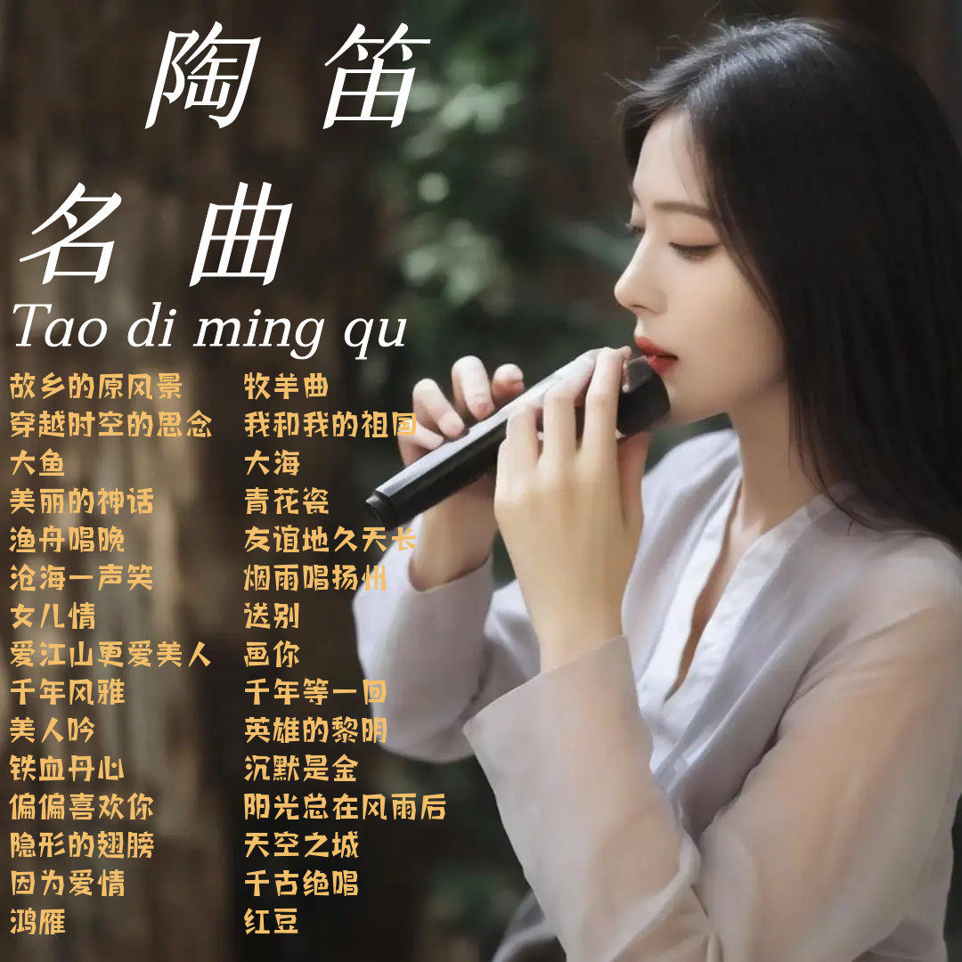 陶笛纯音乐U盘五音疗愈国乐茶室养生静心轻音乐高音质MP3