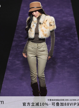 AGAM 双腰头丰跨提臀紧身小脚牛仔裤女高腰显瘦长裤弹力铅笔裤子