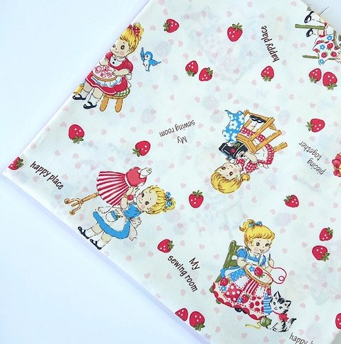 日本进口拼布布料松山敦子女孩