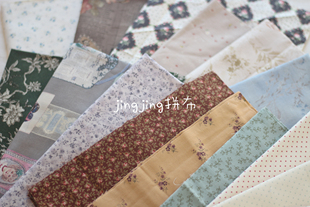 【绝版孤品】yuwa露香日本纯棉印花 早苗圆部碎花水玉拼布娃衣料