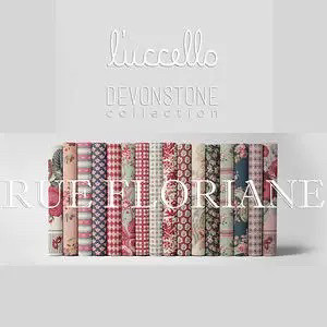 欧美进口纯棉印花布-RUE FLORIANE法式复古优雅拼布娃衣面料,居家布艺,海绵垫/布料/面料/手工diy,淘宝优惠券,粉丝福利购,淘宝优惠卷