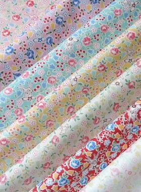 日本进口有轮yuwa松山敦子花丛小鹿拼布印花布料 娃衣diy面料