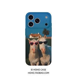 情侣马适用苹果17promax手机壳女款磁吸iPhone16新款卡通15可爱12好看13马年12创意11时尚潮流全包防摔菲林壳