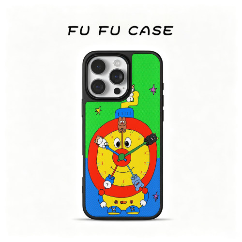 卡通动物磁吸磨砂玻璃手机壳
