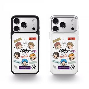 cortis卡通抽象画适用苹果手机壳iPhone17promax原创小米17华为ins风16pro磁吸15新款14韩系13黑边银边保护套