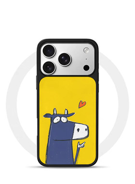 ins风比心小牛马黑边电镀银磁吸适用苹果iPhone17promax手机壳1615pro小米1415Pro华为mate60p70三星S23防摔