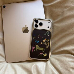 ins个性复古插画小马电镀银磁吸适用苹果iPhone17promax手机壳1615pro小米1415Pro华为mate60p70三星S23防摔