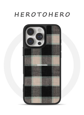 日系文艺复古格纹 适用苹果手机壳17promax磁吸iPhone16新款创意15高级1艺术小众14蓝色13潮流12巨好看手机壳