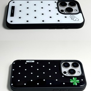 韩系天使翅膀四叶草软边适用于苹果iPhone17promax手机壳1516pro小米1415Pro华为mate60p70三星S23防摔保护套