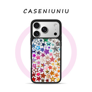 炫彩星星 适用苹果华为小米手机壳磁吸iPhone17promax新款16韩系复古15小众高级14千禧13ins巨好看手机壳防摔