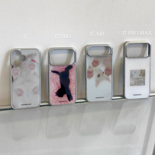 ins风韩系新款可爱软萌猫咪爪控银框手机壳适用苹果iPhone17promax高级感保护套小众16plus亮面15pro14防摔13