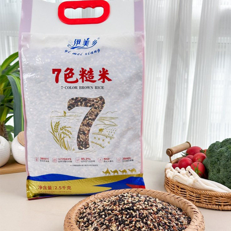 疆饱饱|新疆察布查尔七色糙米黑米红米紫米燕麦米荞麦米血糯米5斤