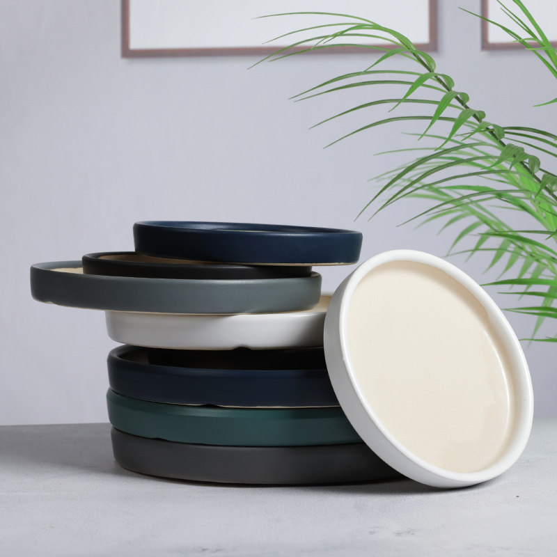 圆形花盆陶瓷托盘大号白色黑色接水盘花盘底座底托绿植托盘底盘,鲜花速递/花卉仿真/绿植园艺,花盆,淘宝优惠券,粉丝福利购,淘宝优惠卷