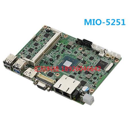 研华MIO-5251J-U0A1E 3.5寸嵌入式工控主板Intel J1900双千兆网口
