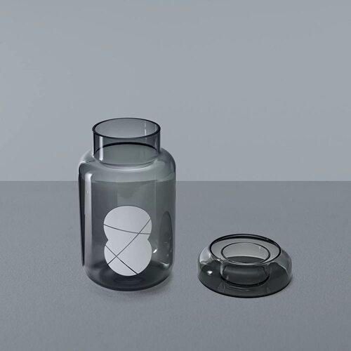 内丘储存罐(高、矮）咖啡豆罐 密封茶叶罐 黑色_透明 痣birthmark