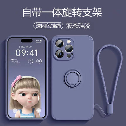 适用苹果14pro手机壳新款13液态硅胶iphone12指环15支架车载磁吸11promax磨砂镜头全包防摔14plus挂绳保护套