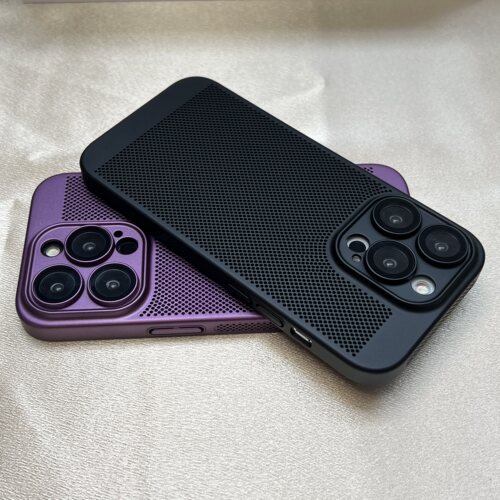 自带镜头膜散热适用苹果14Promax新款透气手机壳iPhone13简约保护套12全包14plus夏日磨砂超薄i11创意手机壳