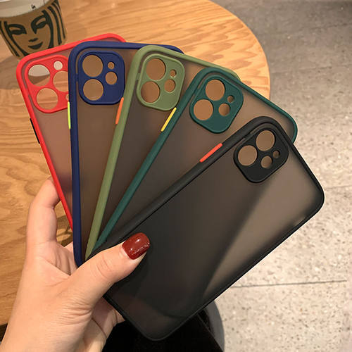 肤感磨砂撞色半透保护壳