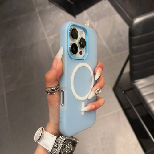 二合一肤感磨砂简约磁吸果冻壳
