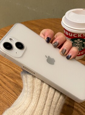 超薄磨砂适用苹果14手机壳iphone13透明16/17新款15全包12promax夏日防指纹14plus简约保护套11裸机手感