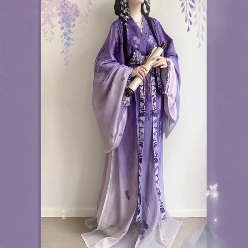 原创汉服女2026新款cos服战国袍拖尾交领复原款超仙日常秋冬套装
