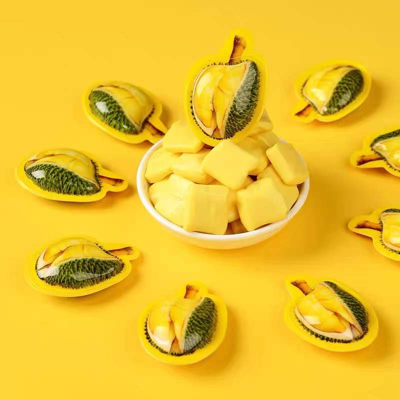 榴莲糖正品泰国风味榴莲味软糖果网红年货小零食解馋奶糖散装发批
