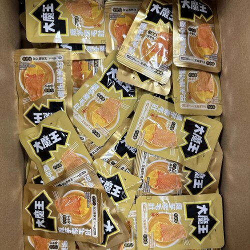 正品盐津铺子大魔王麻酱素毛肚开袋即食香菜麻酱味解馋零食大礼包