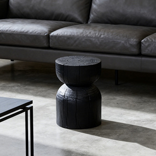 曲美家居实木墩子原木凳子坐凳家用木头树桩创意木桩异形闲坐圆凳