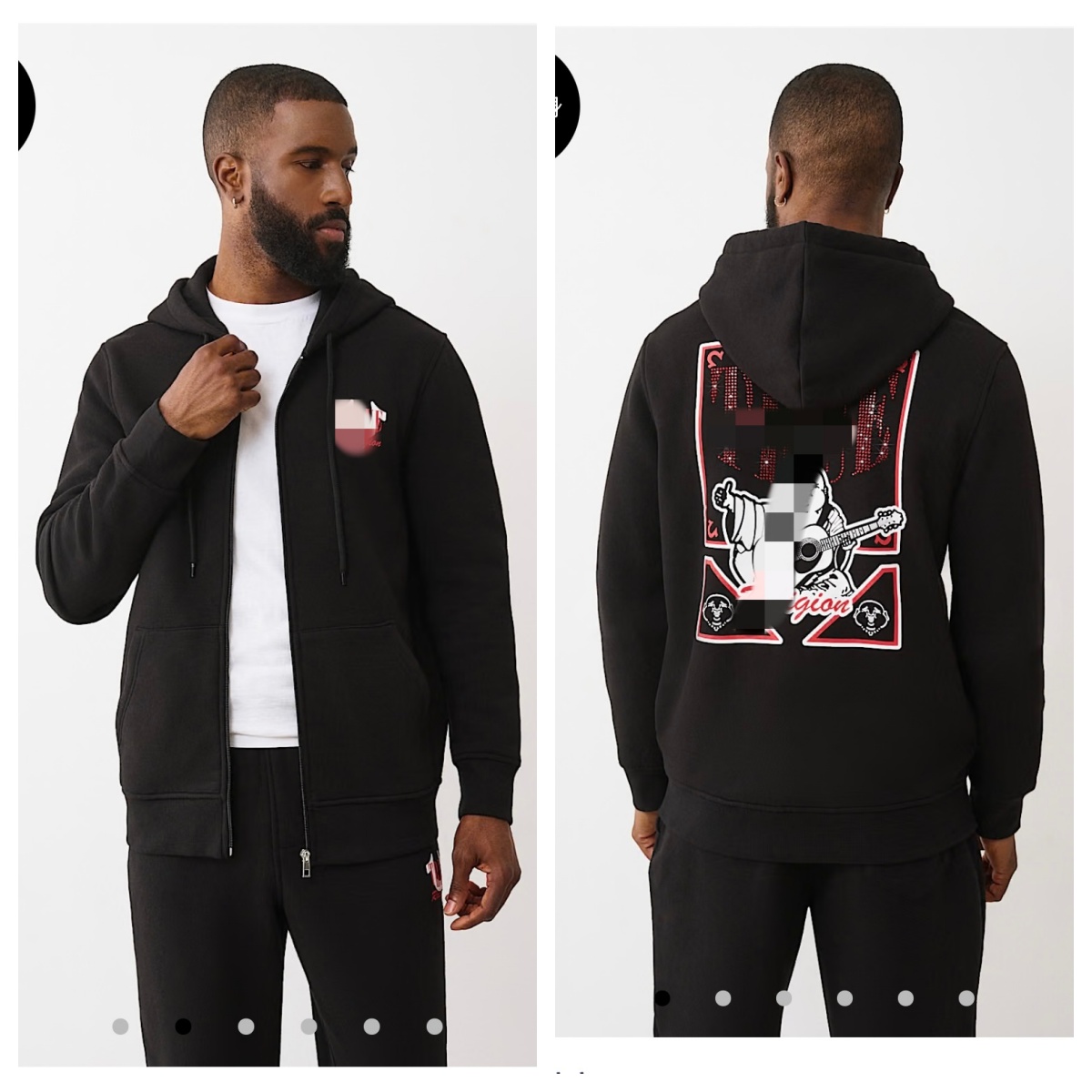 超值入不亏秋冬男款大佛连帽印花刺绣抓绒拉链卫衣打底外穿包邮