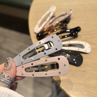 LERYAE韩国进口发饰实用性好搭水钻醋酸鸭嘴夹BB夹掰掰夹发夹边夹