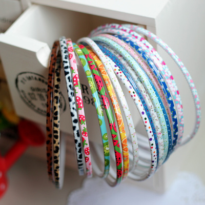 韩国进口豹纹花色发箍