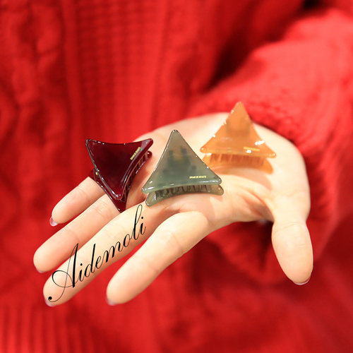 韩国进口糖果色鲨鱼夹三角形抓夹