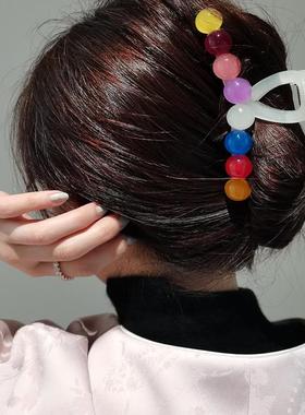 韩国进口GRAIN de BEAUTE/AZNAVOUR/AZ彩色糖豆13cm鲨鱼夹发抓