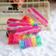 韩国进口发饰彩虹色彩色 黑色基础女孩打底皮筋发绳发圈皮套头绳