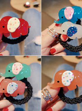 韩国进口AZNAVOUR/AZ发饰可爱糖果多巴胺小象大象发圈皮筋发绳