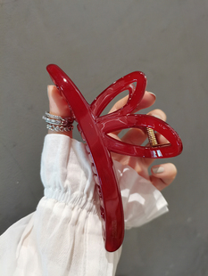 韩国进口AZNAVOUR AZ兔耳朵chao大号蝴蝶鲨鱼夹发抓13cm抓夹