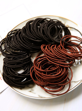 aidemoli韩国进口发饰基础款百搭推荐款好用黑色咖啡色皮筋发绳