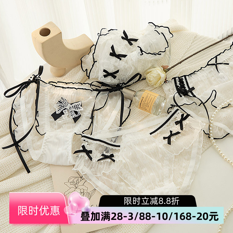 日系少女蝴蝶结内裤3件减3元