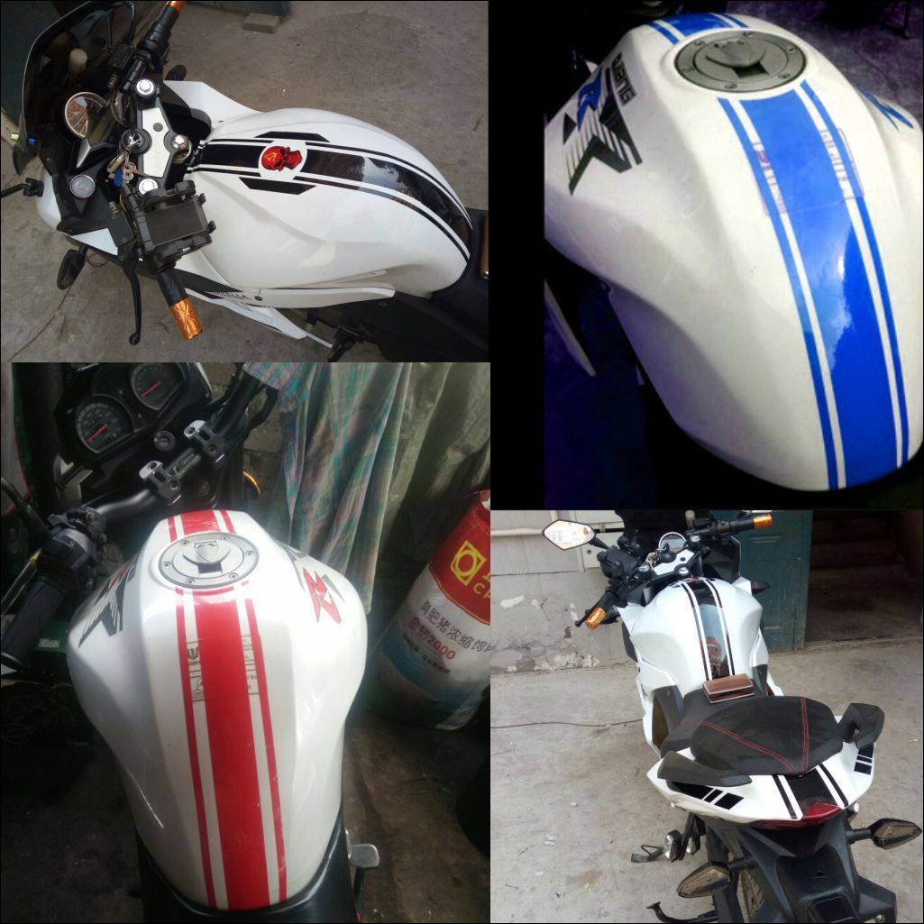 摩托车 蓝宝龙钱江龙黄龙贝纳利 GW250 300 600 油箱车贴 反光条