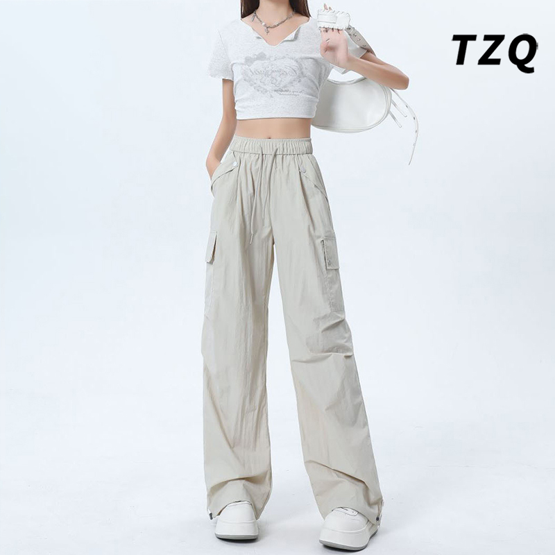 垂感宽松休闲裤显瘦运动阔腿裤子