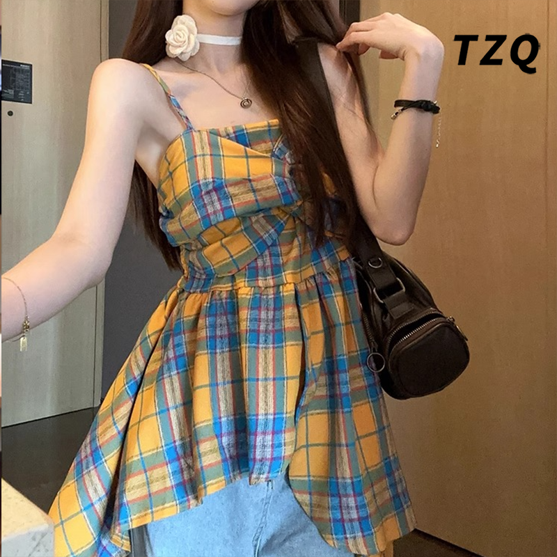 小个子气质收腰显瘦辣妹别致上衣