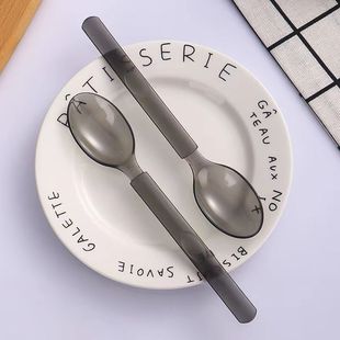 一次性勺子加厚便携包装 勺一次性西餐勺家用外卖勺子 硬塑长柄美式