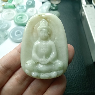 缅甸天然翡翠玉观音